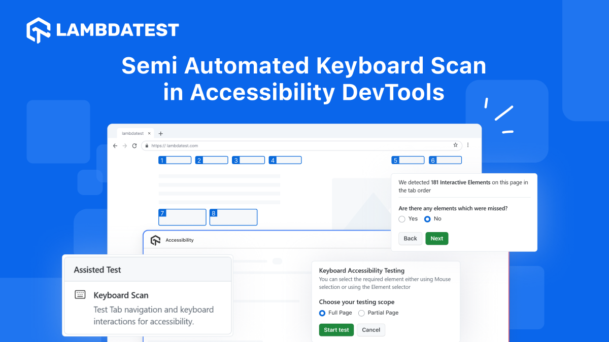 Run assisted tests with a keyboard scan function using Devtools ...