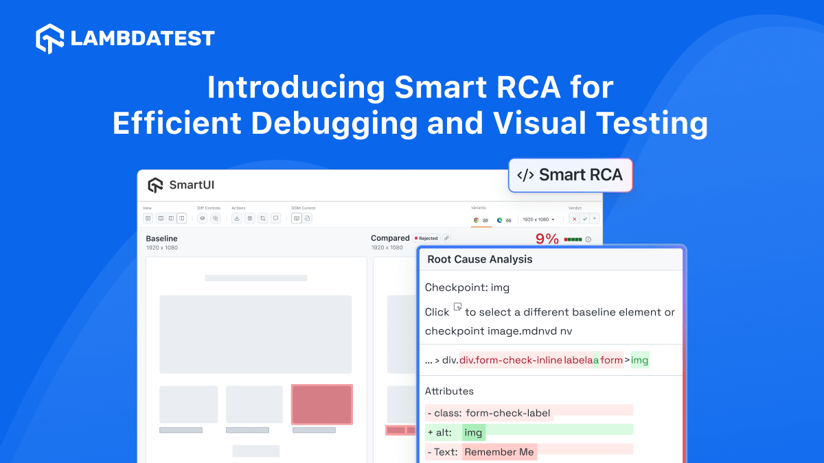 Presentation of Smart RCA to rationalize the visual debugging work flow ...